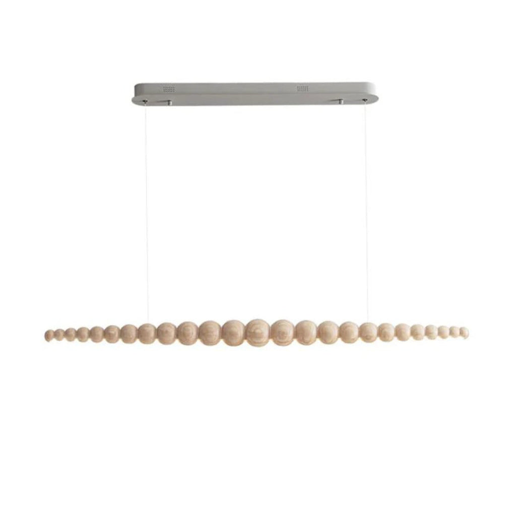 Minimalist Wooden Bead Pendant Light