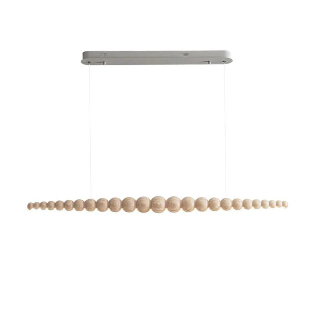 Minimalist Wooden Bead Pendant Light