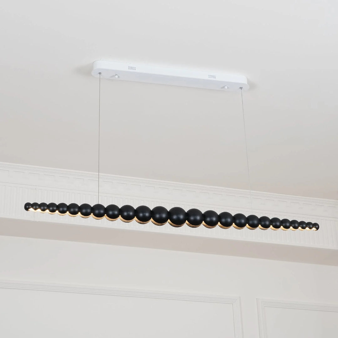 Minimalist Wooden Bead Pendant Light