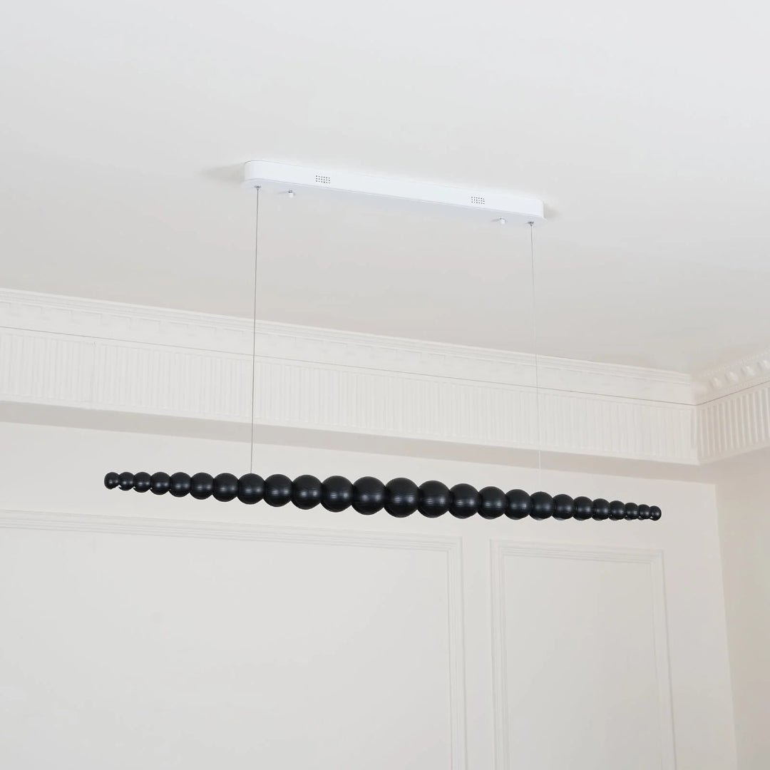Minimalist Wooden Bead Pendant Light
