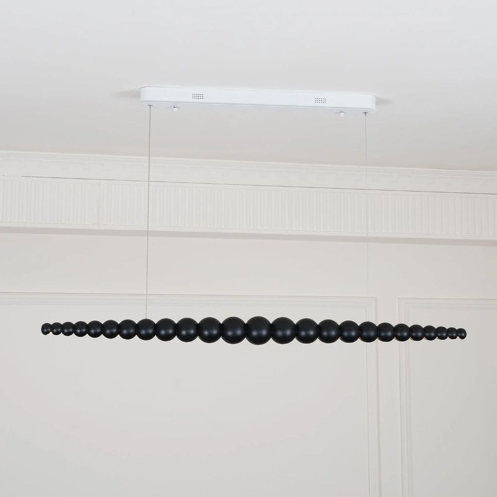 Minimalist Wooden Bead Pendant Light