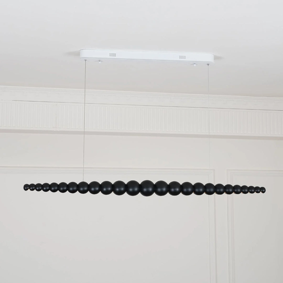 Minimalist Wooden Bead Pendant Light