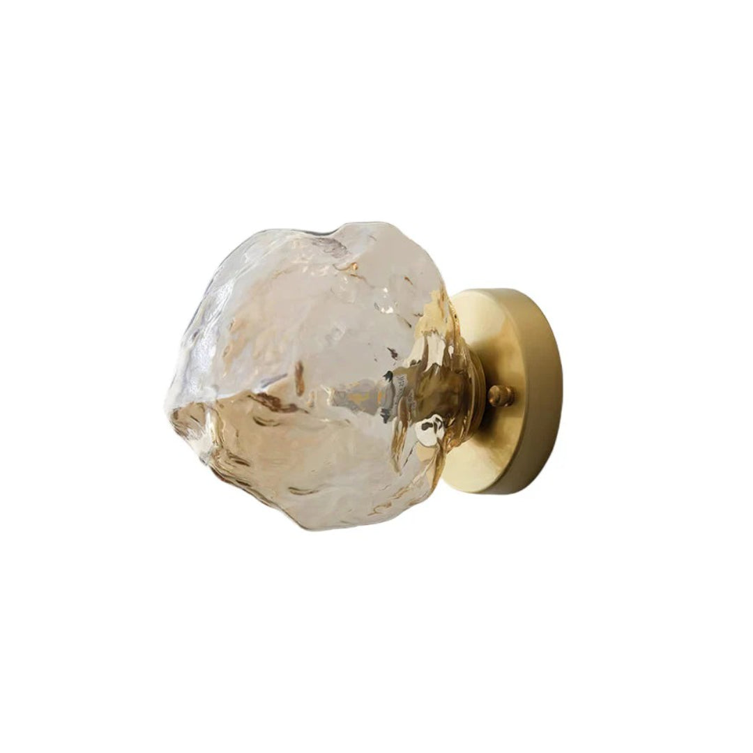 Amber Glass Wall Light