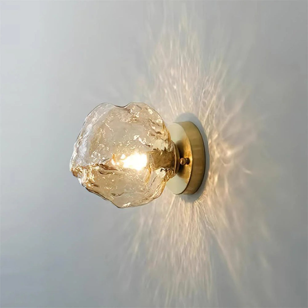 Amber Glass Wall Light