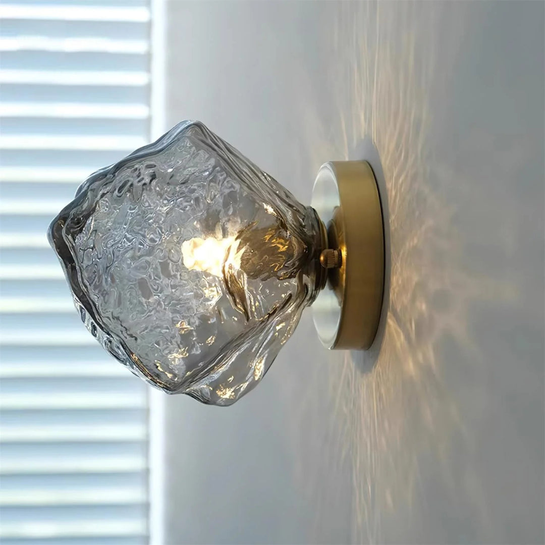 Amber Glass Wall Light