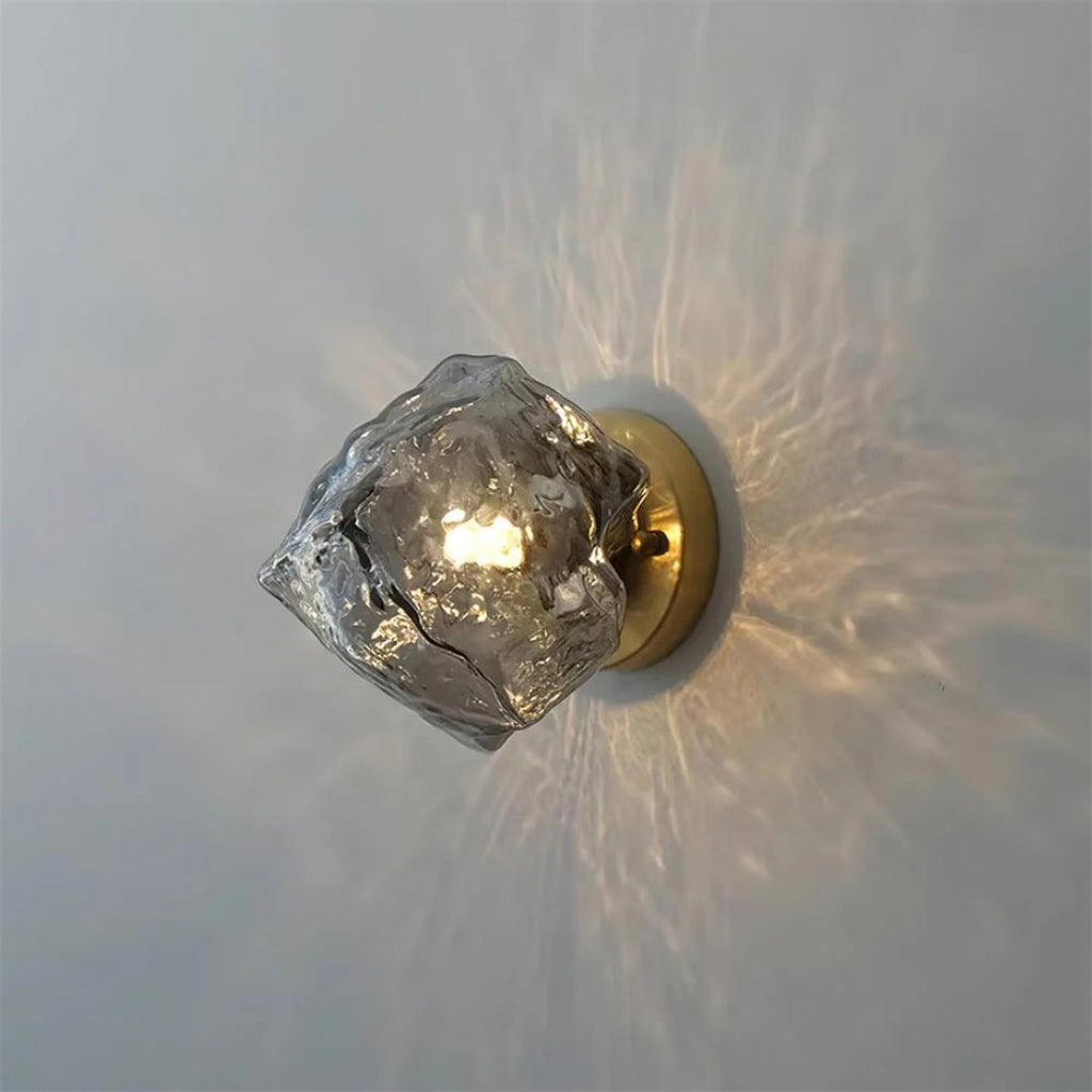Amber Glass Wall Light