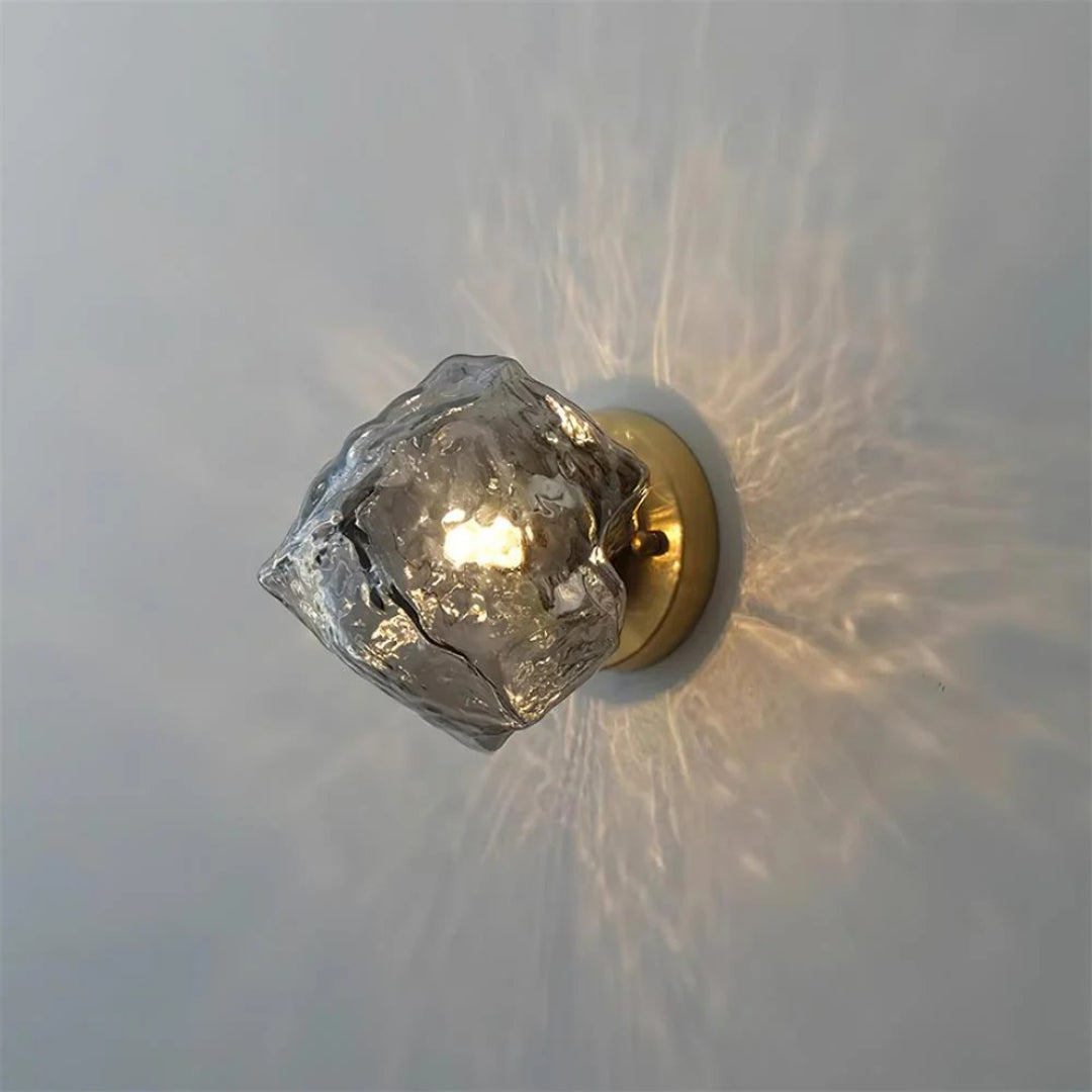 Amber Glass Wall Light