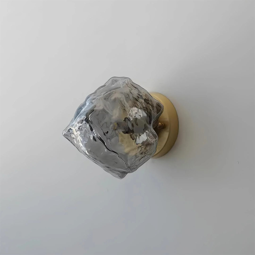 Amber Glass Wall Light