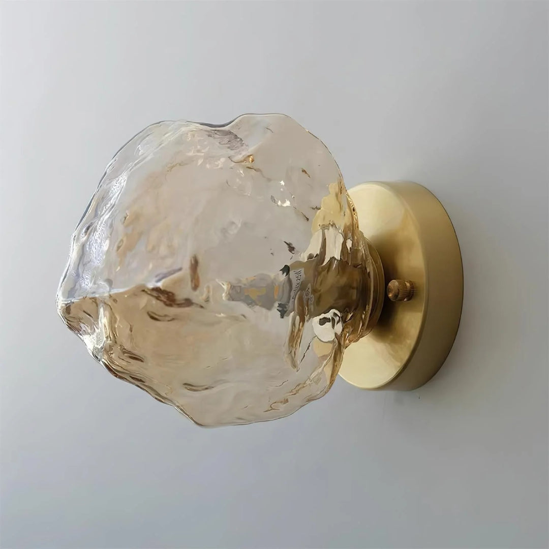Amber Glass Wall Light