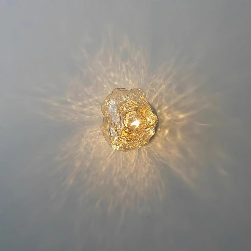 Amber Glass Wall Light