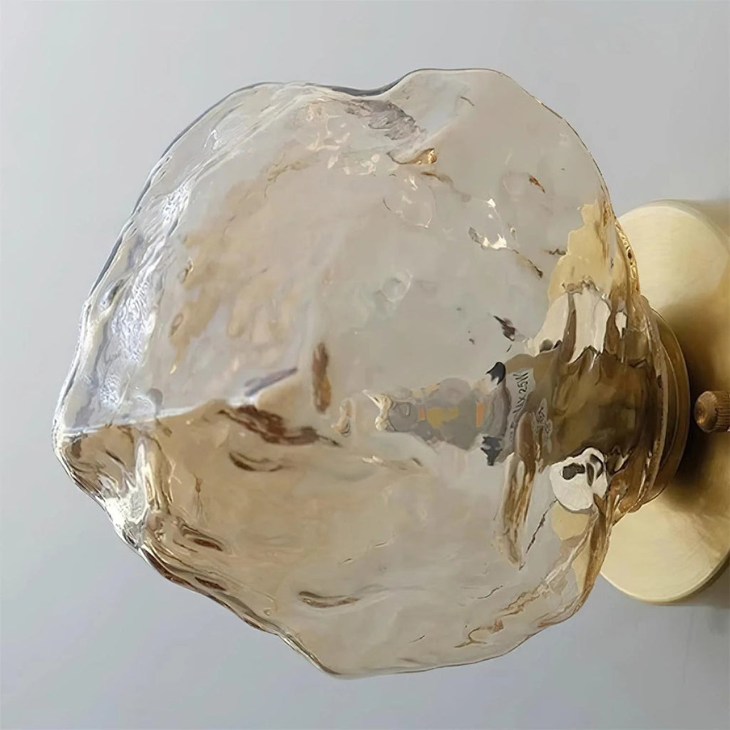 Amber Glass Wall Light