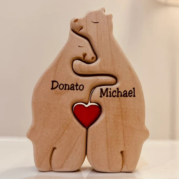 Wood Bear Family | Customizable, personal and original