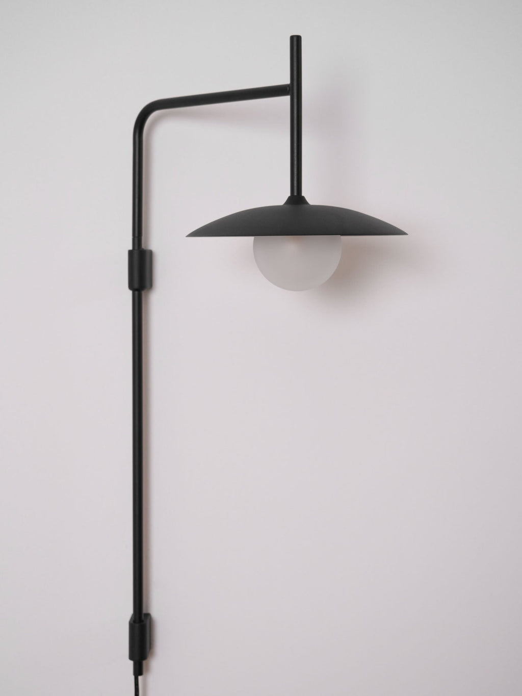 Swing Arm Wall Lamp Metal and Glass | Adjustable Articulated Design | Flexible Plug-In Lighting for Bedside and Living Room