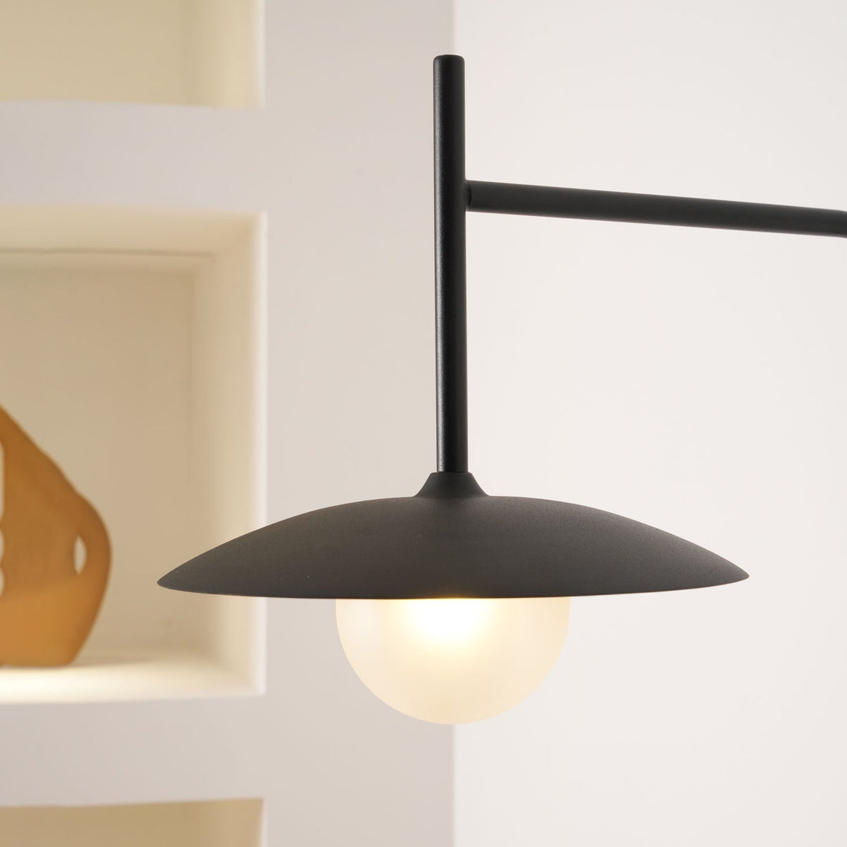 Swing Arm Wall Lamp Metal and Glass | Adjustable Articulated Design | Flexible Plug-In Lighting for Bedside and Living Room