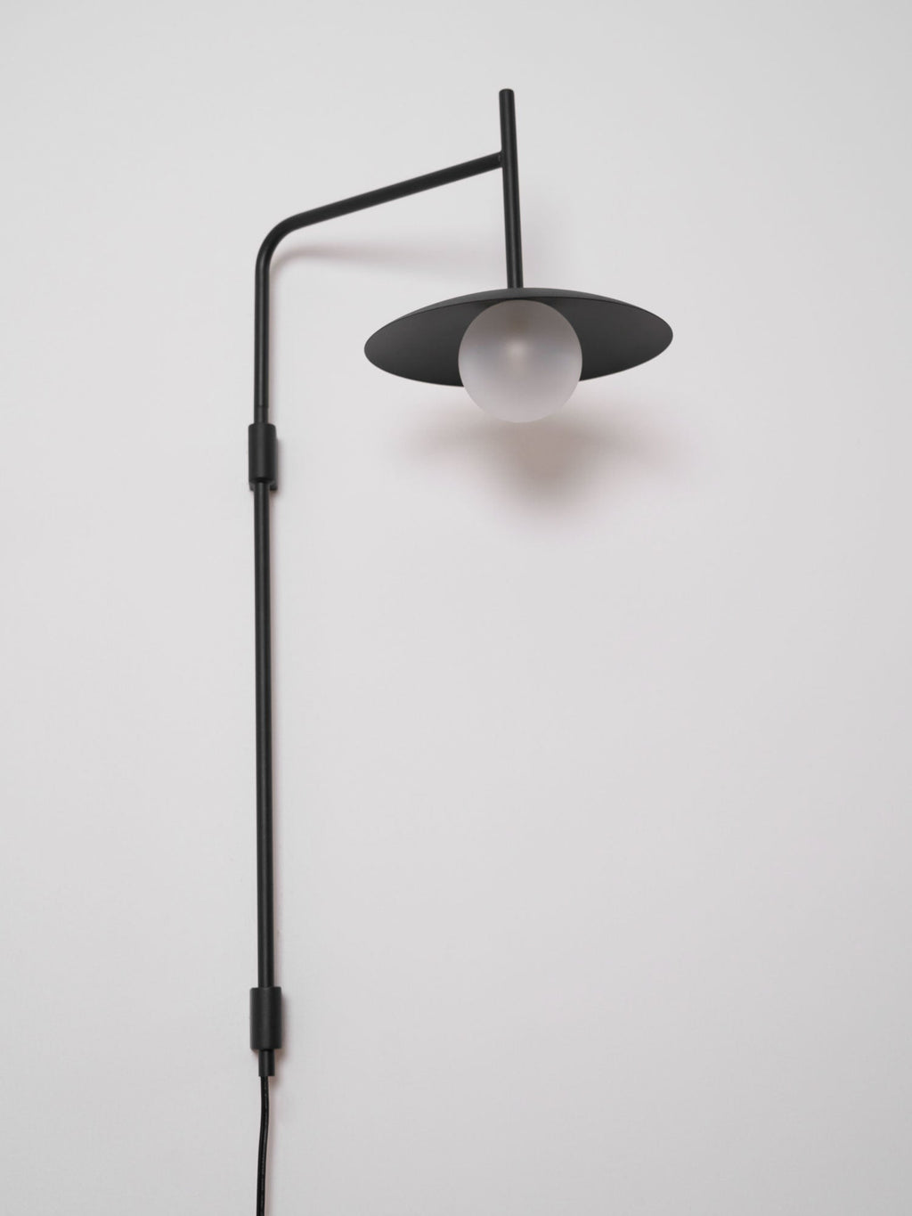 Swing Arm Wall Lamp Metal and Glass | Adjustable Articulated Design | Flexible Plug-In Lighting for Bedside and Living Room