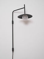 Swing Arm Wall Lamp Metal and Glass | Adjustable Articulated Design | Flexible Plug-In Lighting for Bedside and Living Room