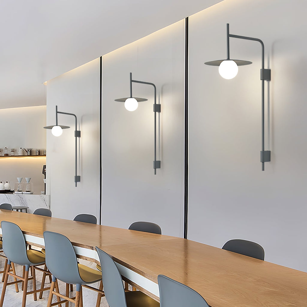 Swing Arm Wall Lamp Metal and Glass | Adjustable Articulated Design | Flexible Plug-In Lighting for Bedside and Living Room