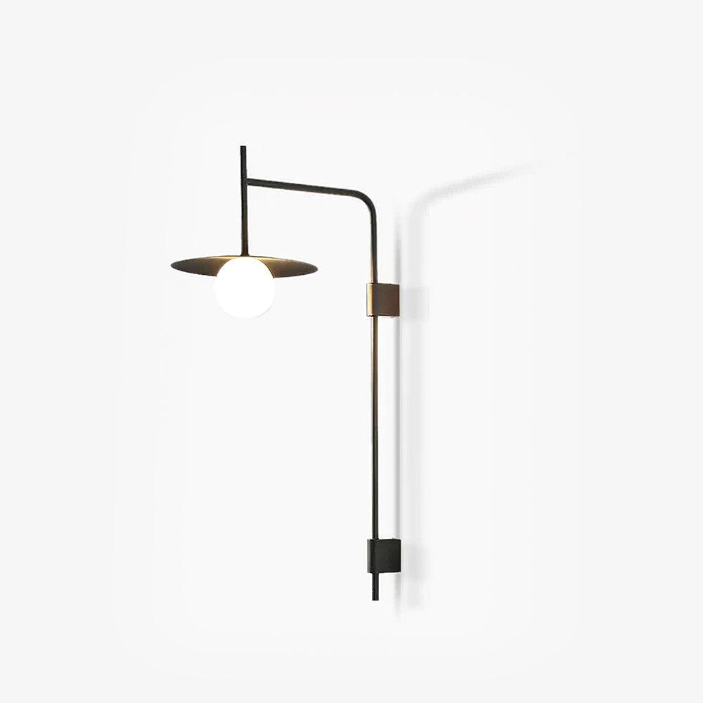Swing Arm Wall Lamp Metal and Glass | Adjustable Articulated Design | Flexible Plug-In Lighting for Bedside and Living Room