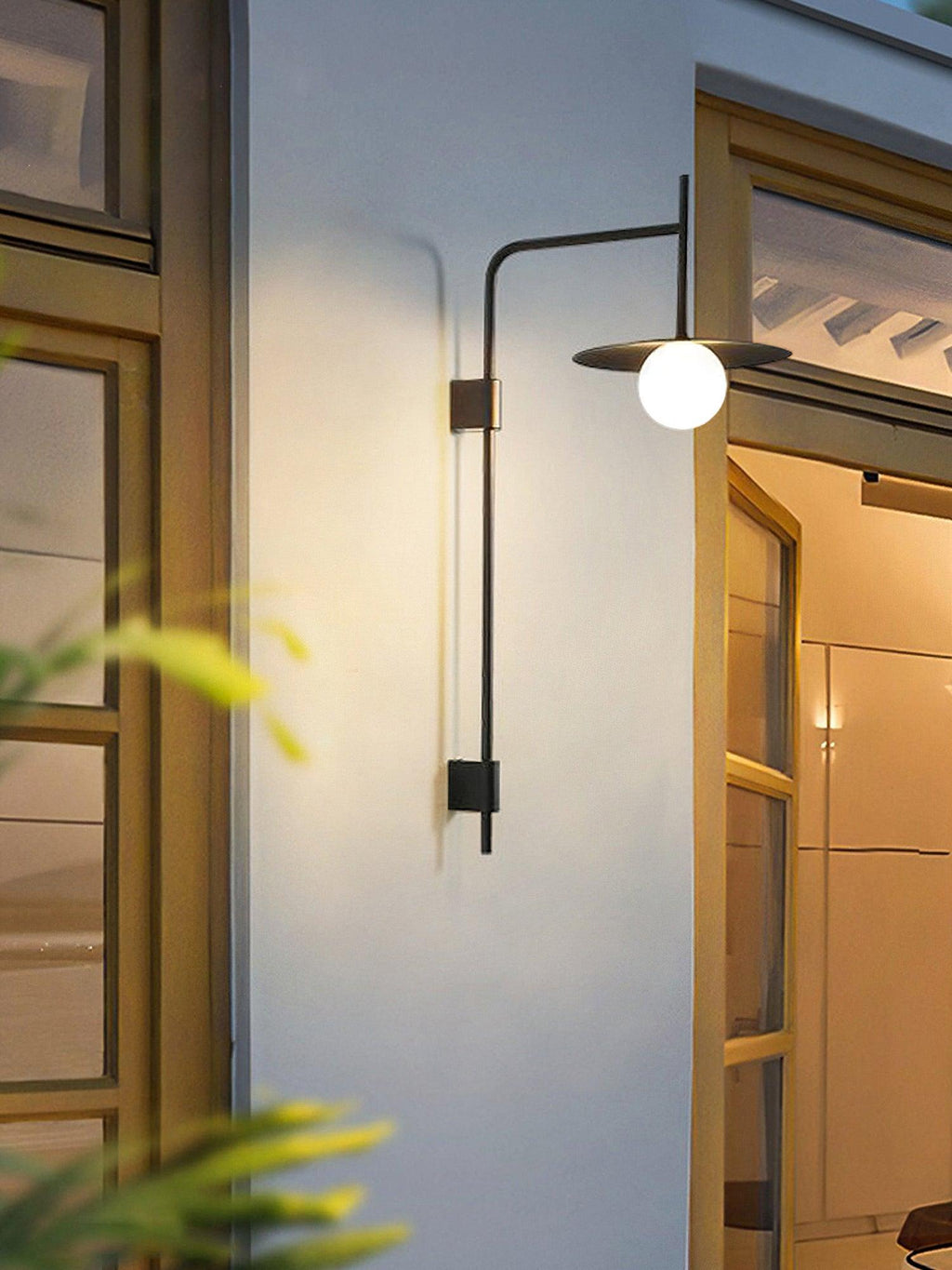Swing Arm Wall Lamp Metal and Glass | Adjustable Articulated Design | Flexible Plug-In Lighting for Bedside and Living Room