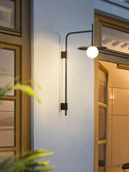 Swing Arm Wall Lamp Metal and Glass | Adjustable Articulated Design | Flexible Plug-In Lighting for Bedside and Living Room