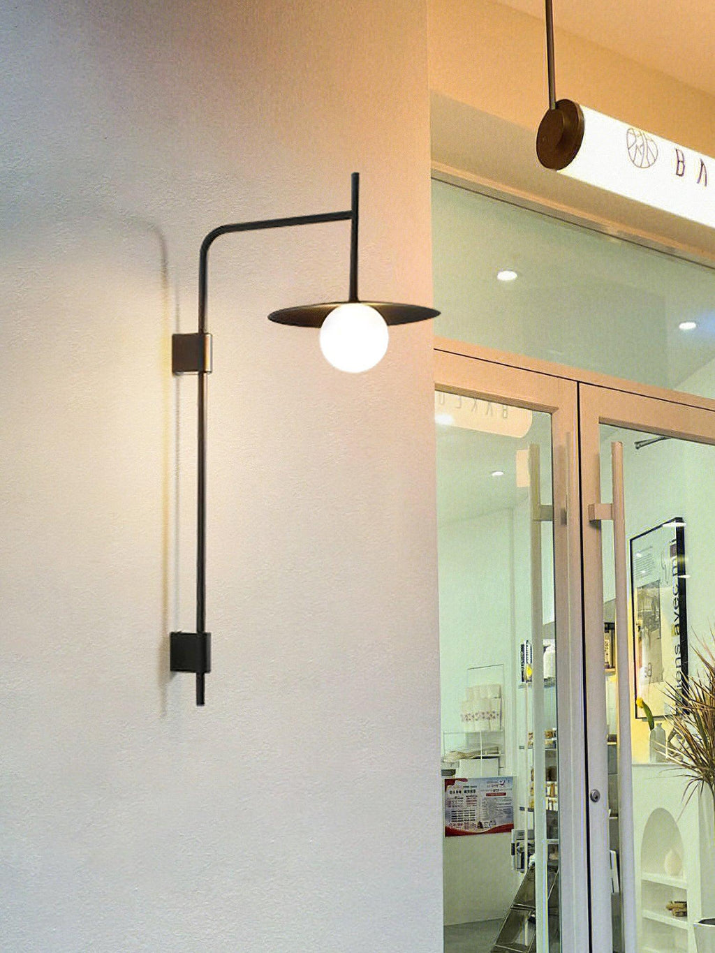 Swing Arm Wall Lamp Metal and Glass | Adjustable Articulated Design | Flexible Plug-In Lighting for Bedside and Living Room