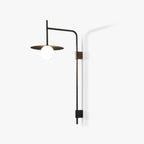 Swing Arm Wall Lamp Metal and Glass | Adjustable Articulated Design | Flexible Plug-In Lighting for Bedside and Living Room