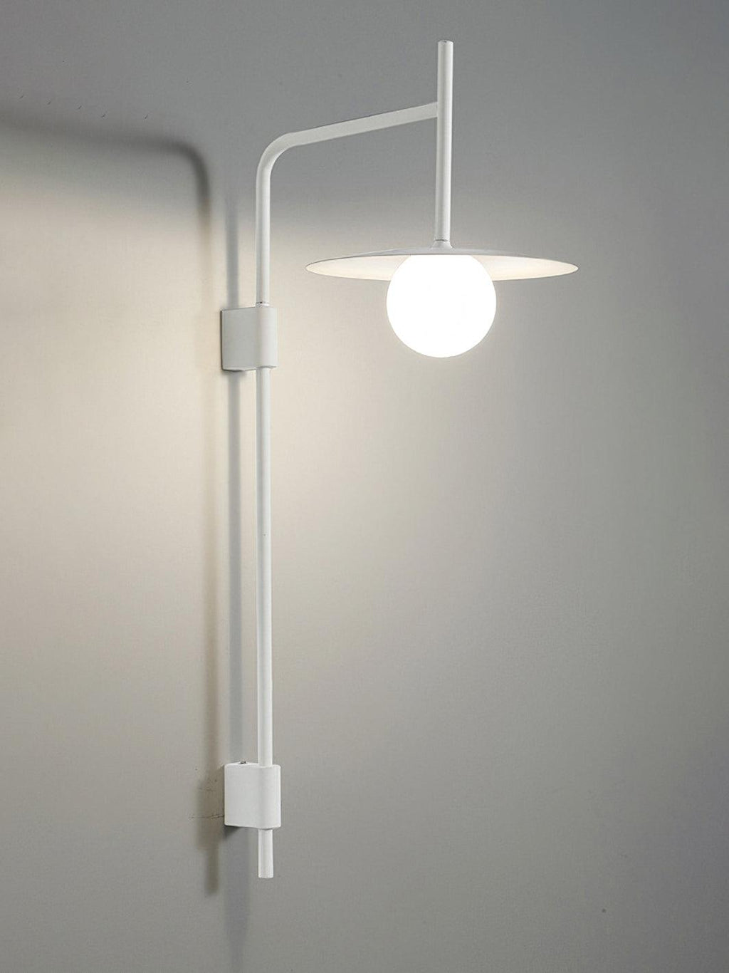 Swing Arm Wall Lamp Metal and Glass | Adjustable Articulated Design | Flexible Plug-In Lighting for Bedside and Living Room