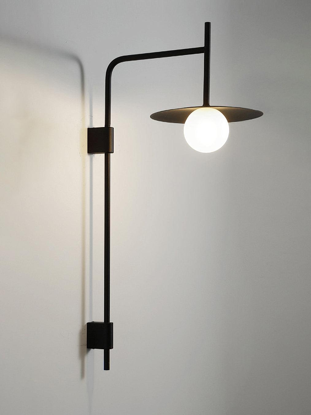 Swing Arm Wall Lamp Metal and Glass | Adjustable Articulated Design | Flexible Plug-In Lighting for Bedside and Living Room