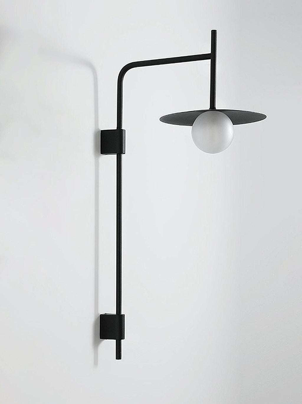 Swing Arm Wall Lamp Metal and Glass | Adjustable Articulated Design | Flexible Plug-In Lighting for Bedside and Living Room