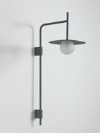 Swing Arm Wall Lamp Metal and Glass | Adjustable Articulated Design | Flexible Plug-In Lighting for Bedside and Living Room