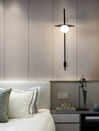 Swing Arm Wall Lamp Metal and Glass | Adjustable Articulated Design | Flexible Plug-In Lighting for Bedside and Living Room