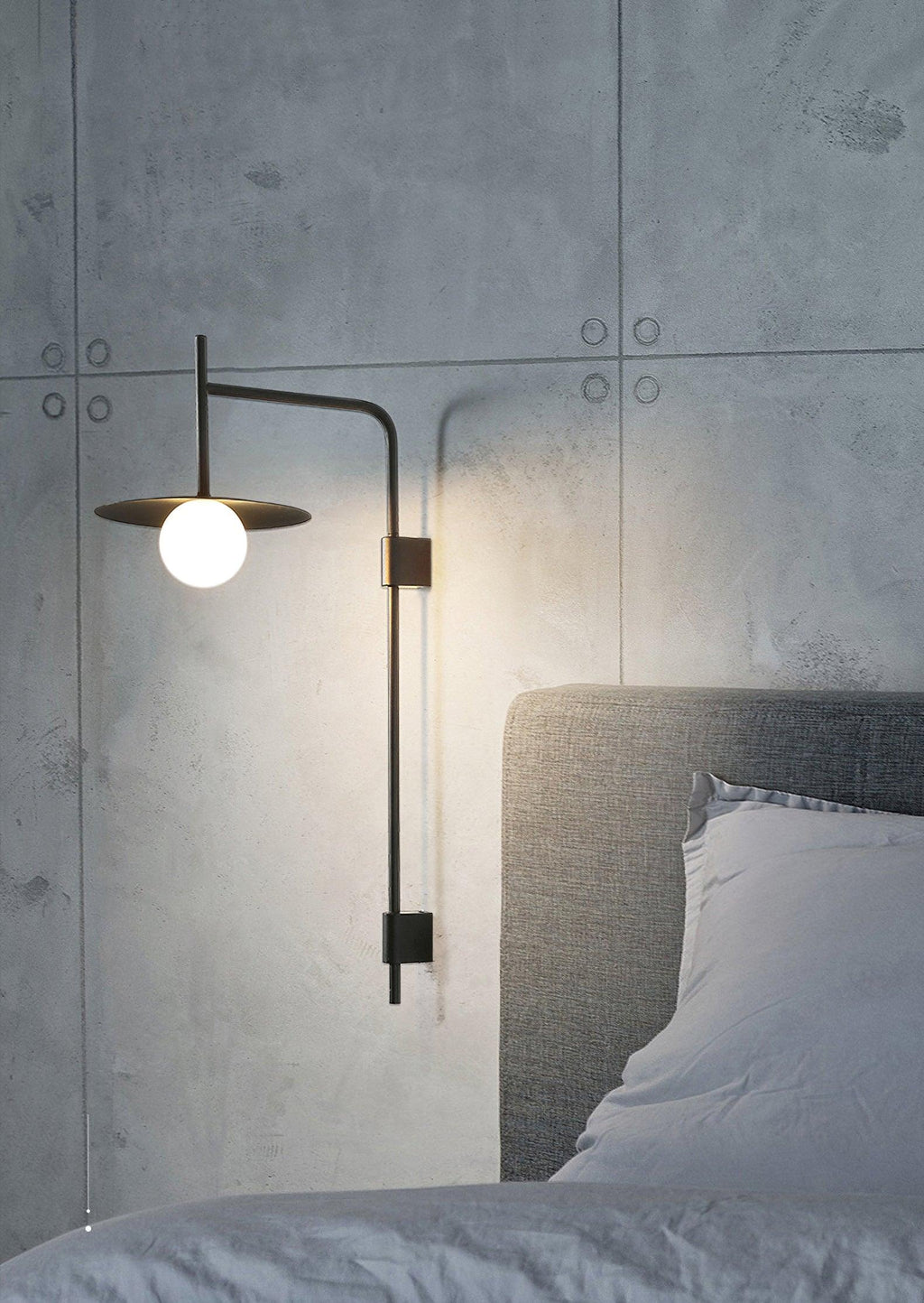 Swing Arm Wall Lamp Metal and Glass | Adjustable Articulated Design | Flexible Plug-In Lighting for Bedside and Living Room