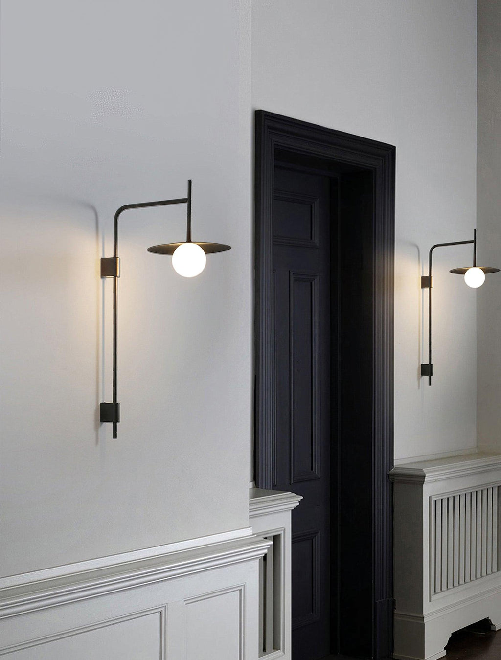 Swing Arm Wall Lamp Metal and Glass | Adjustable Articulated Design | Flexible Plug-In Lighting for Bedside and Living Room