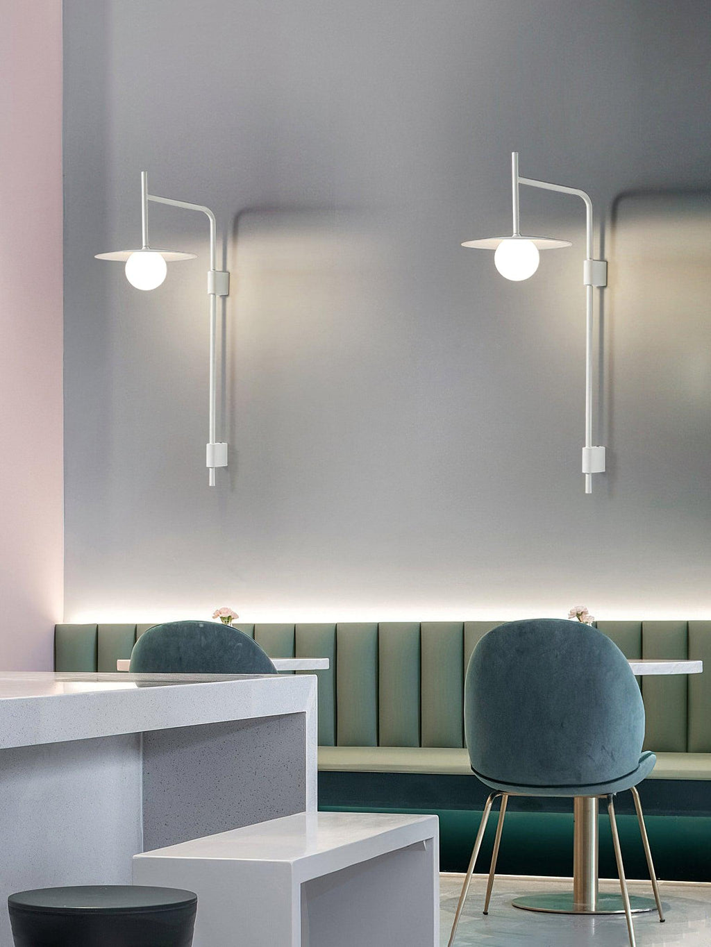 Swing Arm Wall Lamp Metal and Glass | Adjustable Articulated Design | Flexible Plug-In Lighting for Bedside and Living Room