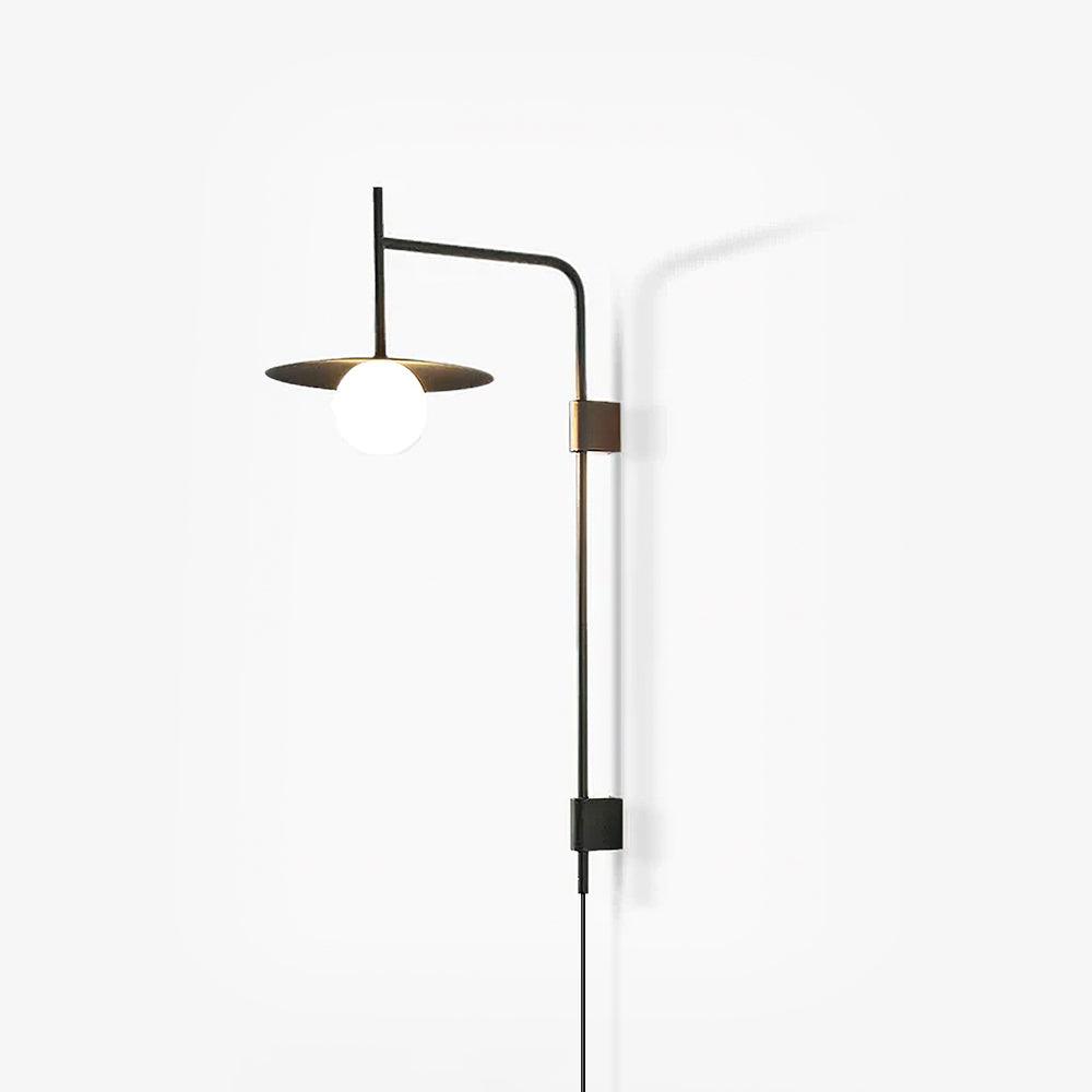 Swing Arm Wall Lamp Metal and Glass | Adjustable Articulated Design | Flexible Plug-In Lighting for Bedside and Living Room
