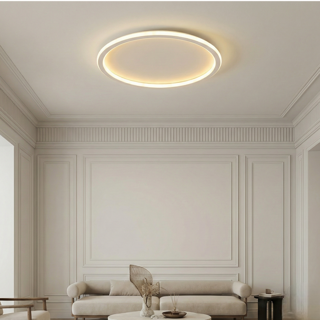 Mysaglobe Scandinavian Round Ceiling Lamp: Minimalist Illumination for Modern Interiors