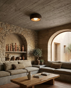 LED Ceiling Wall Light Metal and Glass | Modern Minimalist Style | Integrated 3000K Backlit Ambient Illumination