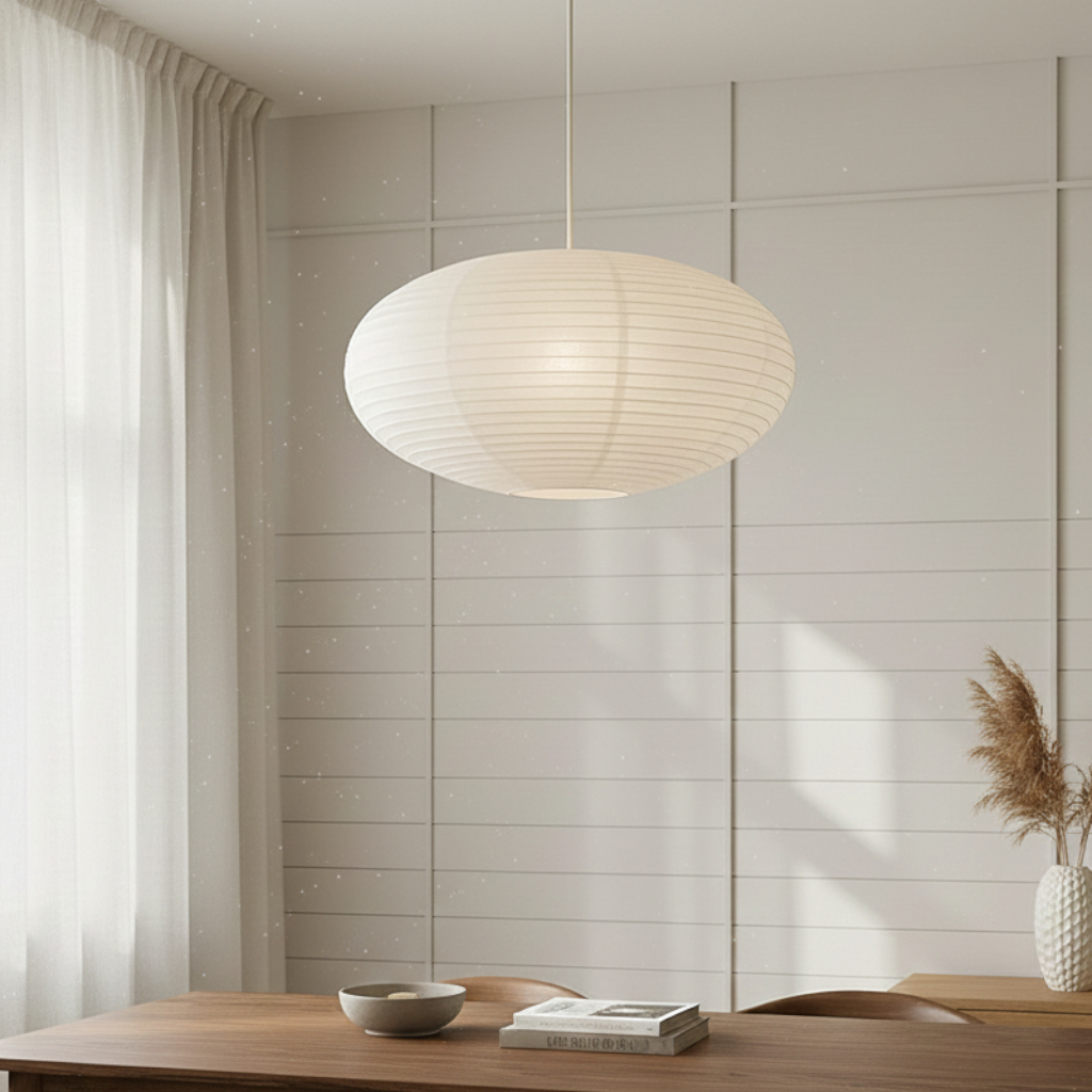 Textural Serenity: The Paper Pendant Lamp by Wabi