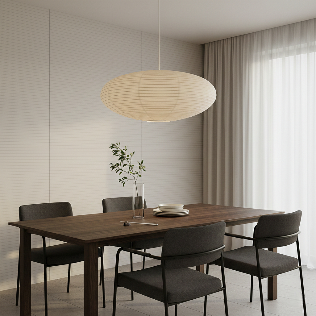 Textural Serenity: The Paper Pendant Lamp by Wabi