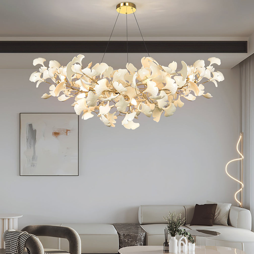 Ginkgo Leaf Chandelier – Sculptural Nature Inspired Luxury Statement Design