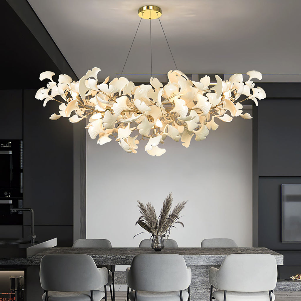 Ginkgo Leaf Chandelier – Sculptural Nature Inspired Luxury Statement Design