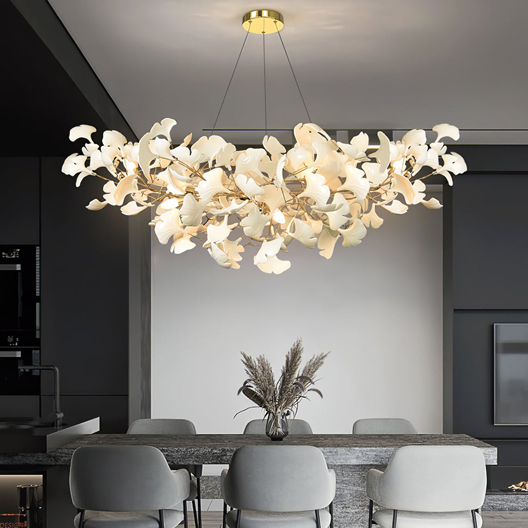 Ginkgo Leaf Chandelier – Sculptural Nature Inspired Luxury Statement Design