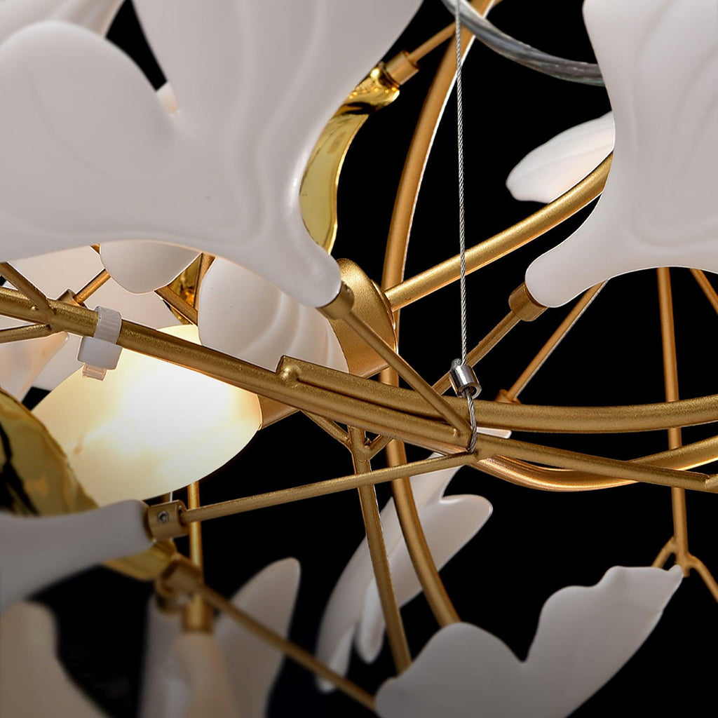 Ginkgo Leaf Chandelier – Sculptural Nature Inspired Luxury Statement Design