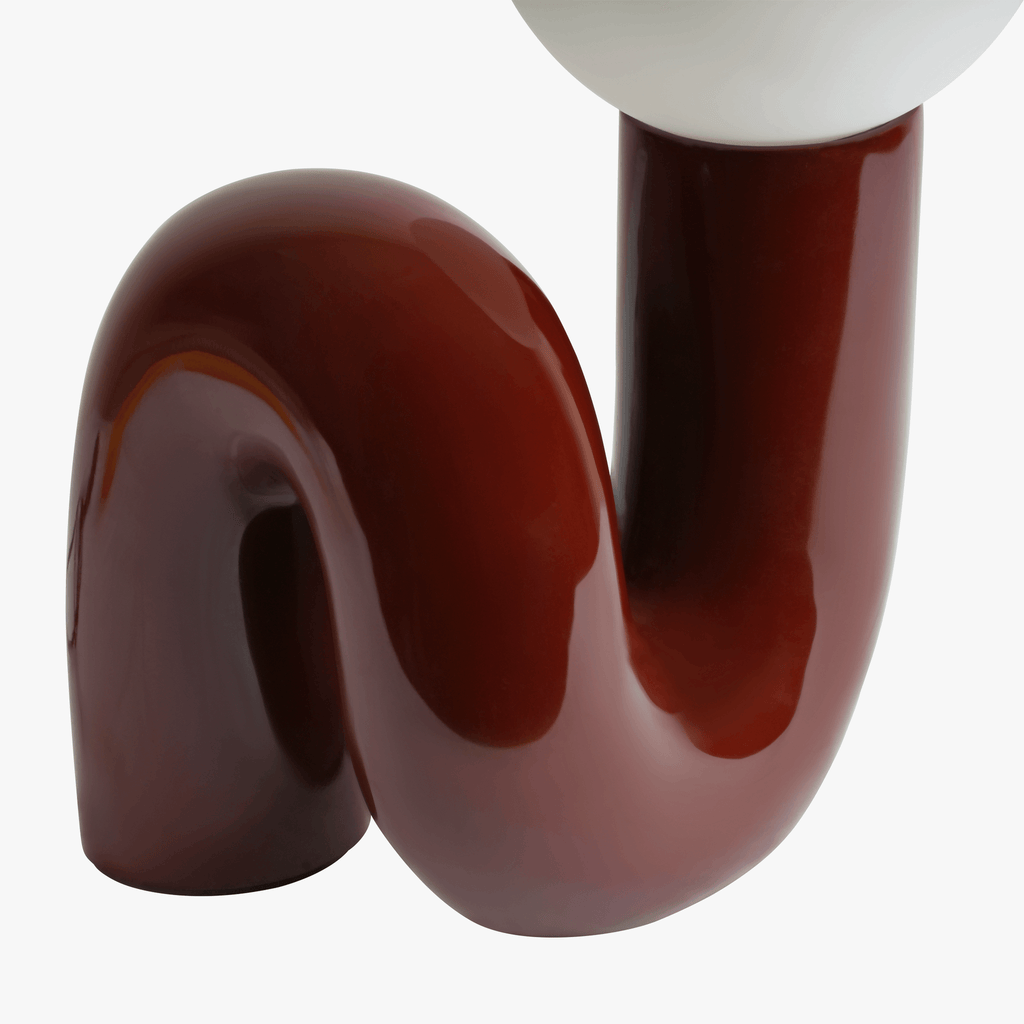 Ambient Table Lamp Glass and Resin | Sculpted Base Design | Soft Calming Glow for Relaxing Living Spaces and Bedrooms
