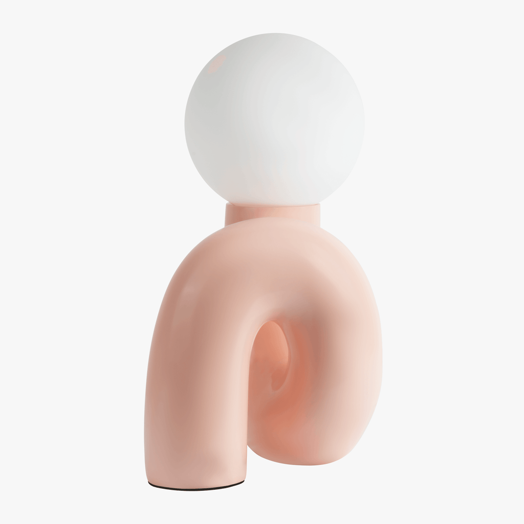 Ambient Table Lamp Glass and Resin | Sculpted Base Design | Soft Calming Glow for Relaxing Living Spaces and Bedrooms