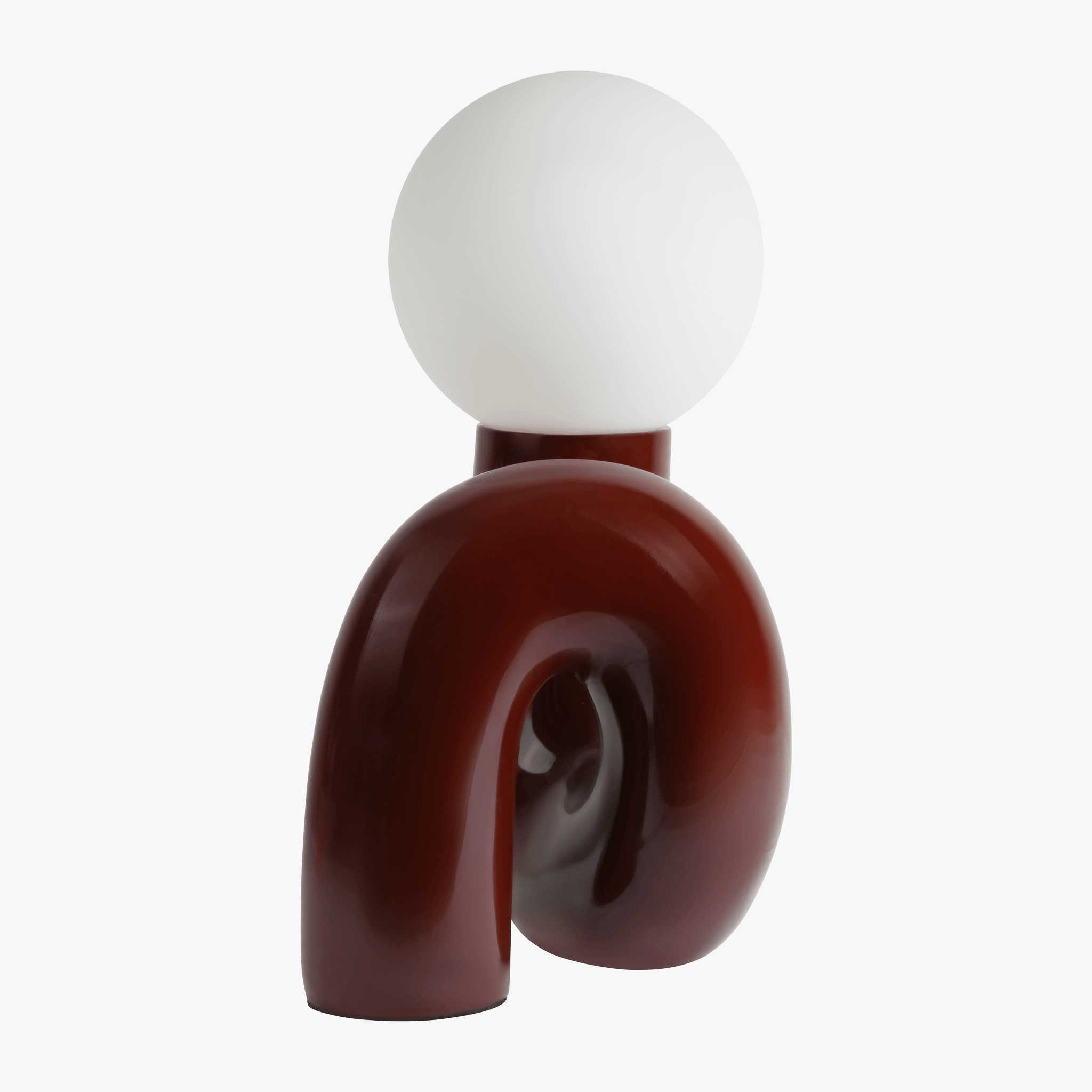 Ambient Table Lamp Glass and Resin | Sculpted Base Design | Soft Calming Glow for Relaxing Living Spaces and Bedrooms