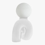 Ambient Table Lamp Glass and Resin | Sculpted Base Design | Soft Calming Glow for Relaxing Living Spaces and Bedrooms