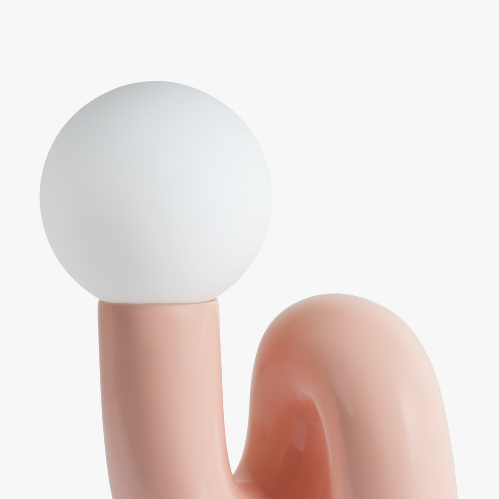 Ambient Table Lamp Glass and Resin | Sculpted Base Design | Soft Calming Glow for Relaxing Living Spaces and Bedrooms