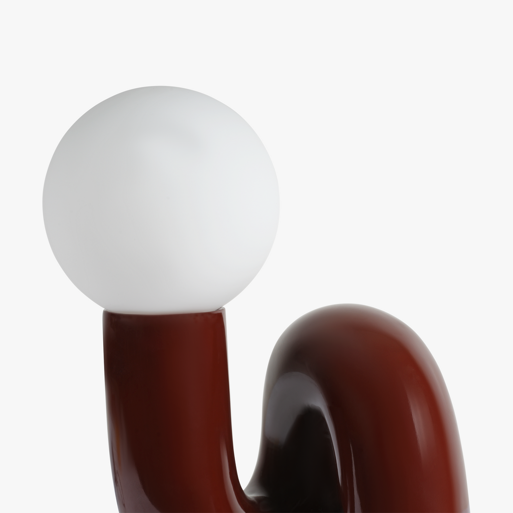 Ambient Table Lamp Glass and Resin | Sculpted Base Design | Soft Calming Glow for Relaxing Living Spaces and Bedrooms
