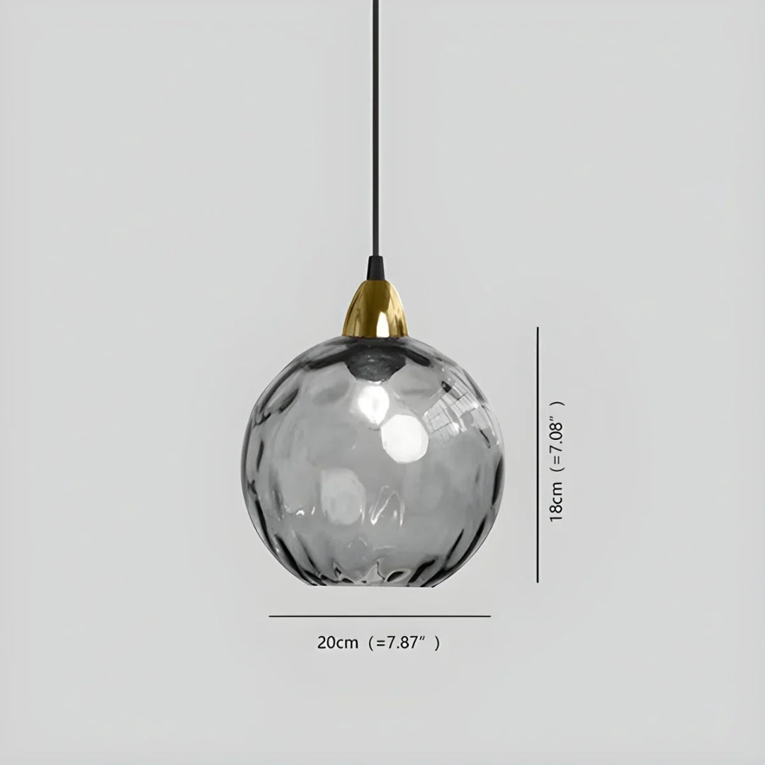 Contemporary Textured Glass Pendant Light